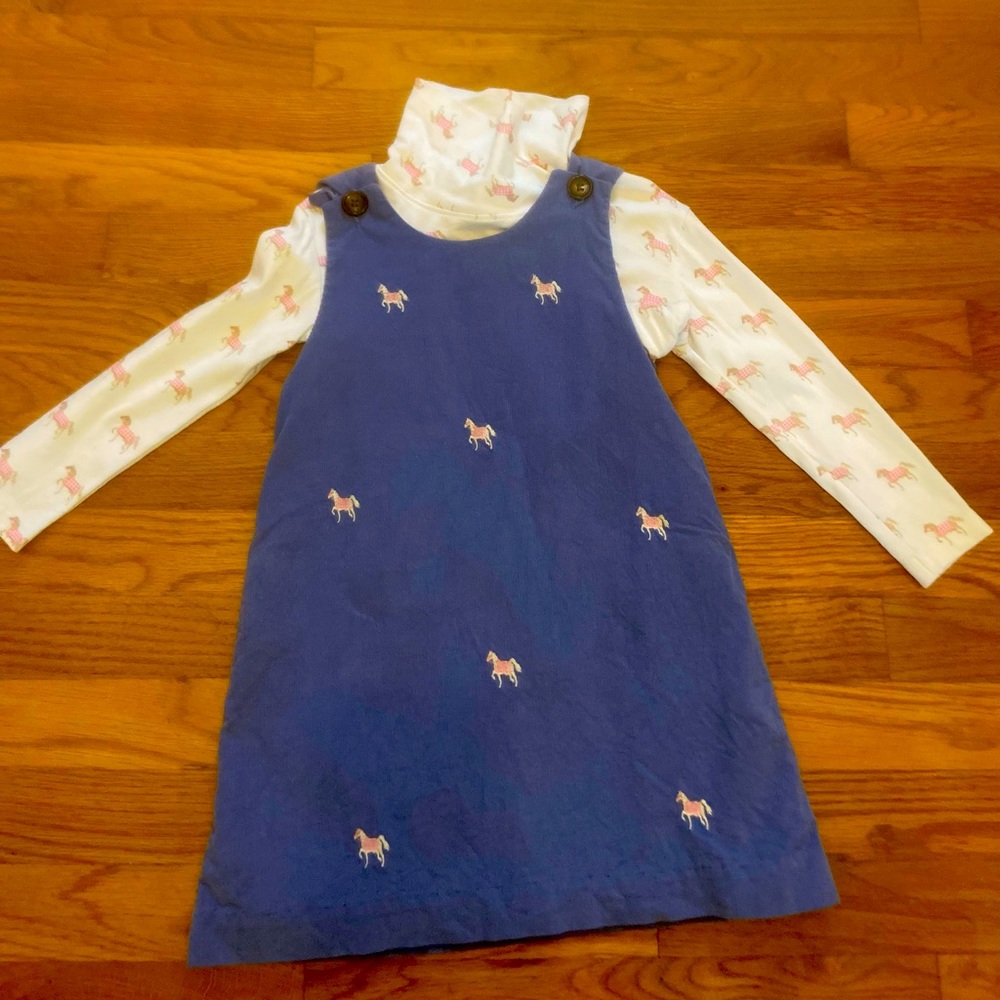 Nantucket Kids Embroidered Horse Jumper and Turtleneck, worn once!